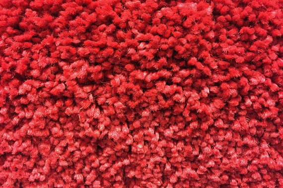 Closeup of red carpet swatch